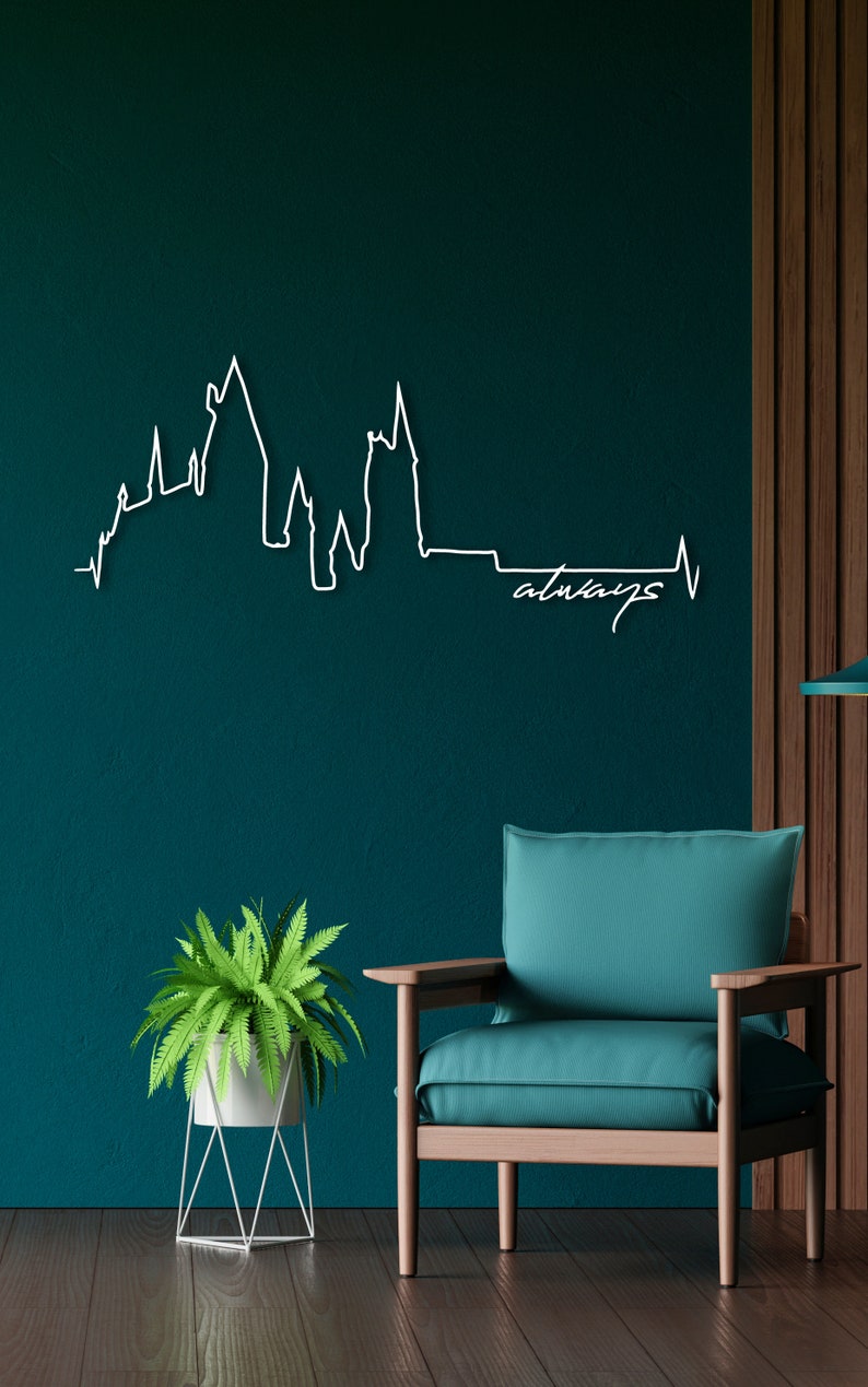 Hogwarts Metal Wall Art Harry Potter Metal Wall Decor Always Etsy