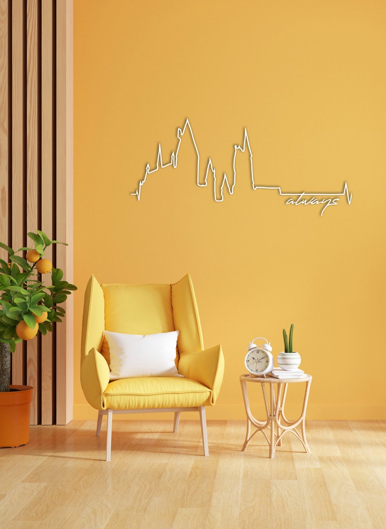 Hogwarts Metal Wall Art Harry Potter Metal Wall Decor Always Etsy