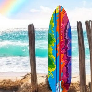 Surfboard wall decor
