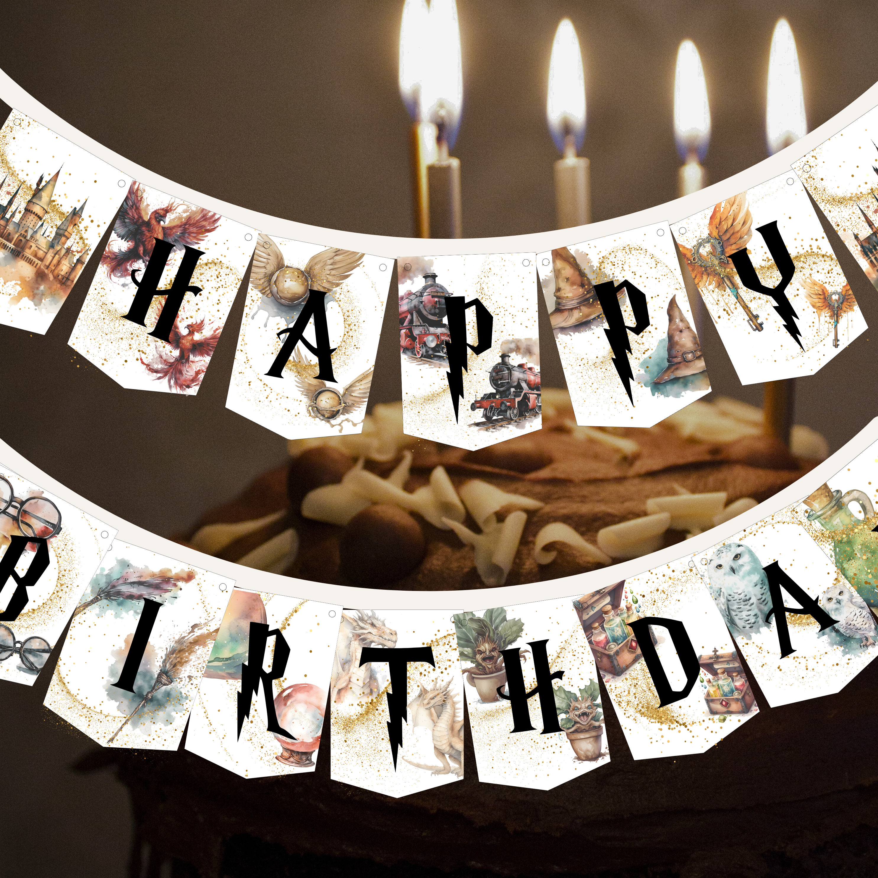 Procos Happy Birthday Girlande – Bunte Buchstaben Aus Karton, 2 Meter Lang, Für Partydekoration