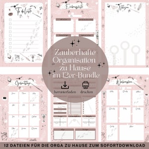 Planner Printables School Printables Notities Sjablonen Digitale downloadpagina's A4 Organisatie A5 Journaling Set Home Office Wizard