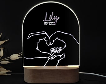 Personalized Gift for newborn Personalized baby lamp Personalized night light for baby baby gift birth night light baby Present for Parents