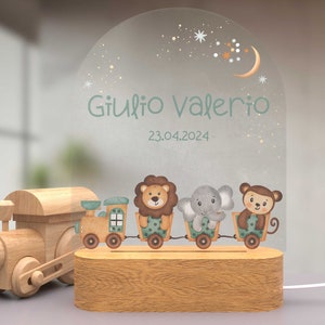 Lampada da comodino personalizzata con stampa del nome, regalo per bambini, insegna decorativa per la cameretta dei bambini, luce a LED, accessori per la cameretta dei bambini