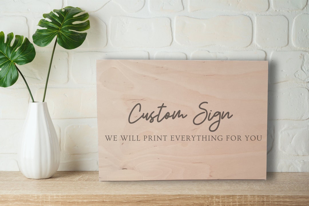 Custom Sign Personalized Sign Quote on Sign Wooden Plate With Custom ...