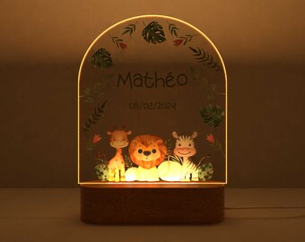 Personalisiertes Nachtlicht Nachtlampe Babys Geschenk zur Geburt Babylampe Geschenk individuelle Namenslampe für das Kinderzimmer