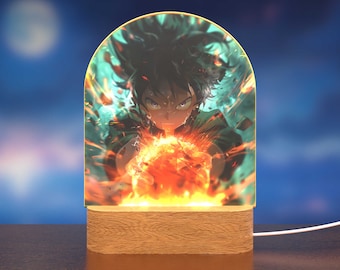 Lampada da comodino con personaggio anime, lampada da comodino con tema Manga, luce notturna, lampada originale anime, regalo creativo originale, decorazione anime