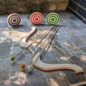 Personalized Wooden Bow for kids with 3 arrows and 3 targets gift for christmas custom wooden toy archery motor aiming practice for children