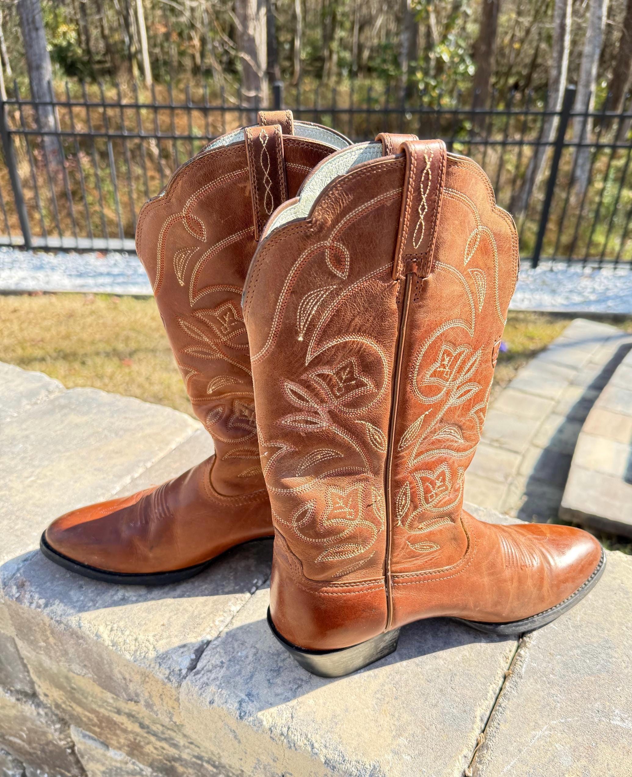 ariat ladies dress boots Women's Leather Western Cowgirl - Russet Rebel - Size 9.5 B Product_Dress
