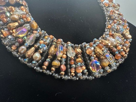 Talbots multicolor Fall choker statement necklace… - image 5