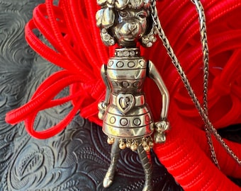 Brighton Retired Movable Poodle Pendant Necklace: Animal Jewelry