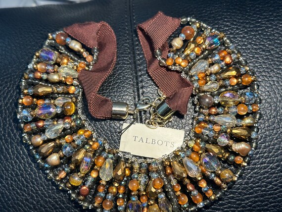 Talbots multicolor Fall choker statement necklace… - image 9