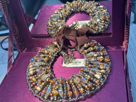 Talbots multicolor Fall choker statement necklace… - image 2