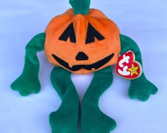 PUMKIN' - Ty 1998 Beanie Baby Halloween Pumpkin