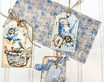 Junk Journal Ephemera Set: Handmade Collage Embellishments