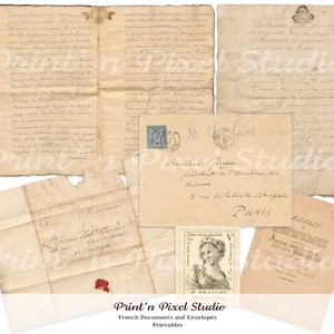 Documents français anciens en téléchargement numérique, Enveloppes, Lettres, Éphémères