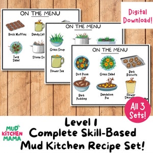 Complete Beginner Mud Kitchen Recipe Collection, Learning Resource, Outdoor Forest School, Montessori, Homeschool, Preschool, Pretend Play