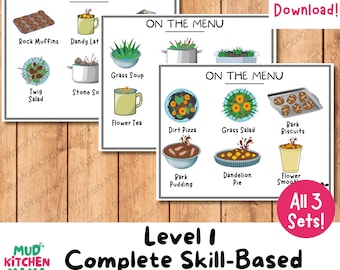 Complete Beginner Mud Kitchen Recipe Collection, Learning Resource, Outdoor Forest School, Montessori, Homeschool, Preschool, Pretend Play