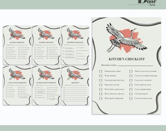 Baby Nesting Checklist Bundle: Nursery, Kitchen, Home Prep (printable ...