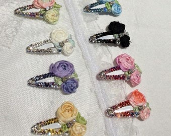 Rose Garden Collection Pet BB Clips with Swarvoski Crystals