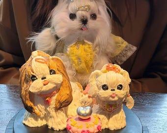 Luxury Snow White Series Pet Hair Bows - Handmade Grooming Accessories for Your Precious Pup