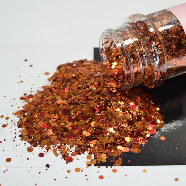 Spica Red Gold Chunky Mix Glitter