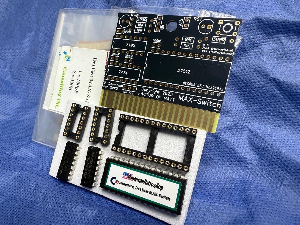 アクセサリー you DesTest MAX-Switch – コモドール 64 / 128 – フル 64K RAM