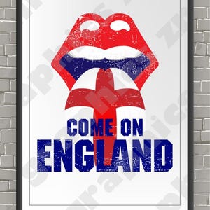 02 Come on England. Distressed Poster. English Flag. St George&#39;s Flag.