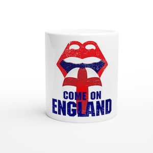 02 Come on England. Distressed England Flag. St. George&#39;s Flag Mug.