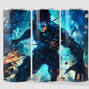 DC Superhero - Night Wing  - Inkstyle - Comics - 20 oz Skinny Tumbler Wrap - Straight & Tapered Sublimation Design - Digital Download PNG