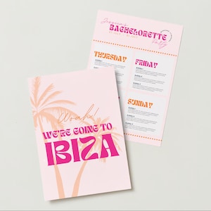 Digital Ibiza Bachelorette Party Weekend Events Itinerary  **DIGITAL DOWNLOAD ONLY**