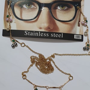 Handgemaakte gouden brilketting: elegant brillenaccessoire