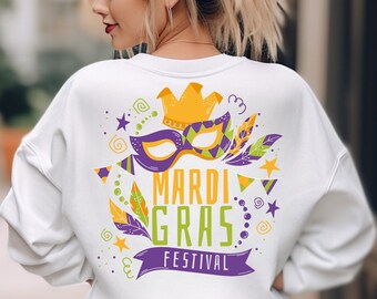 Mardi Gras Festival PNG I Mardi Gras Carnival Sublimation I Louisiana Carnival PNG I Carnival Mardi Gras Shirt PNG I Mardi Gras Gift Png I