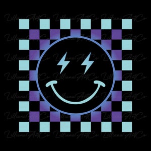 Happy Face PNG I Happy Png I Drippy Happy Png Melting Happy Png Checkered Happy Png Happy Face Png Emoji Png Trendy Png Cut File