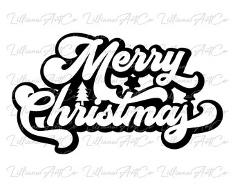 Merry Christmas SVG I Groovy Christmas SVG I Christmas SVG I Happy Christmas Svg I Christmas Svg Files For Cricut I Holiday Png-Svg I