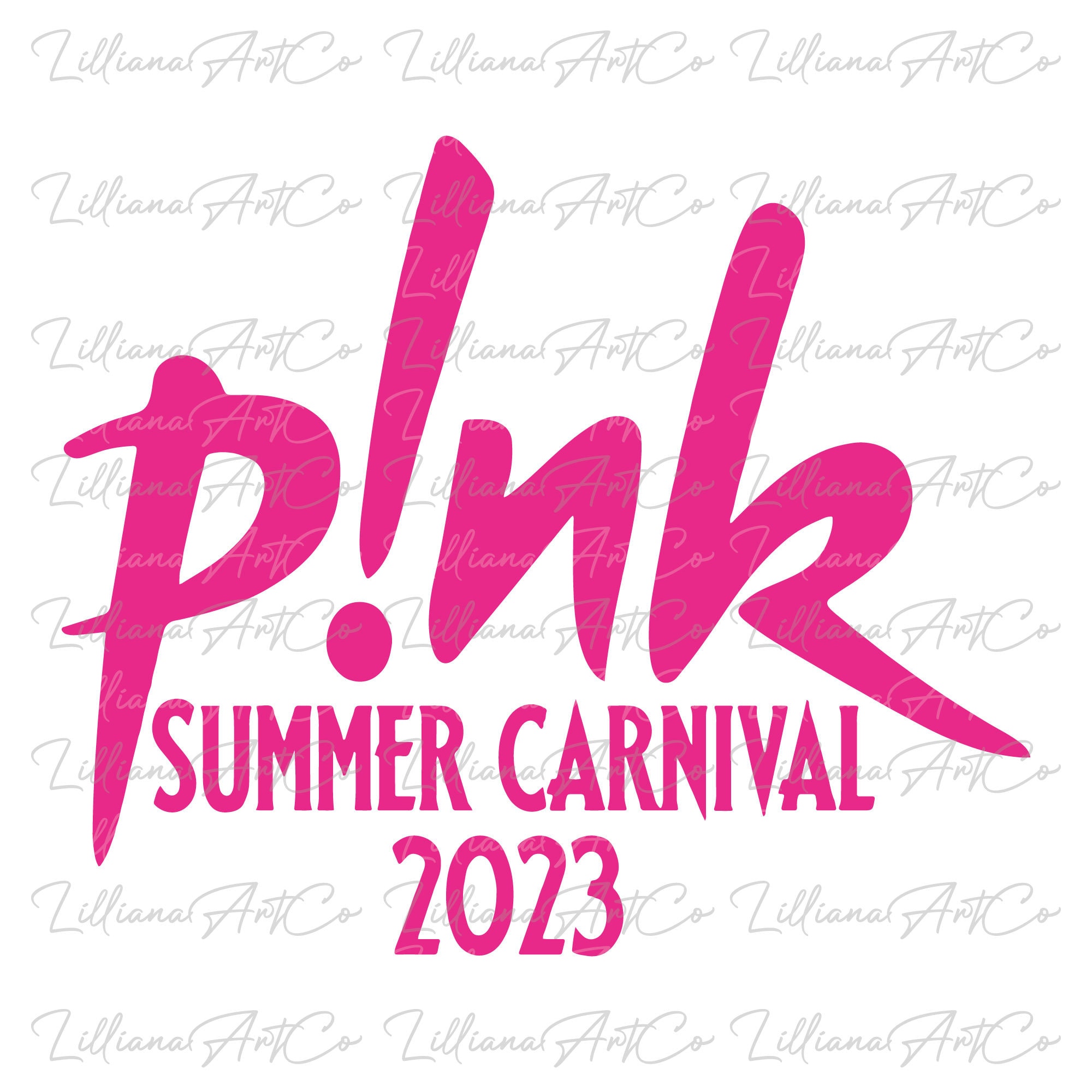 Pnk Summer Carnival 2023 SVG I Pink Singer 2023 World Tour Etsy