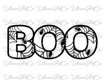 Boo Halloween SVG Halloween Boo Silhouette Svg Halloween Boo PNG Funny Boo Svg Halloween Boo Cricut Silhouette Svg Cutting Files