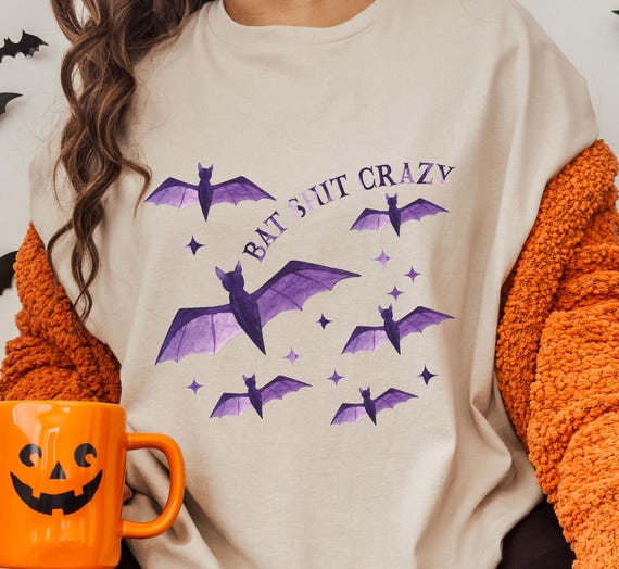Bat Shit Crazy PNG I Halloween Bat PNG I Bat PNG I Halloween Png I Halloween Sublimation Designs Download I Horror Bat Png I Funny Halloween