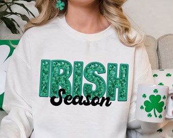 Irish Season PNG I Faux embroidery PNG I St Patrick's Day Sublimation I Irish Sublimation I St Patrick's Day Sublimation Digital Download I