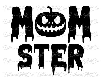 Momster SVG Halloween SVG Halloween Mutter SVG, Halloween Shirt SVG, Hey Boo svg, Gruselige svg, lustige Halloween svg, svg-Datei für Cricut