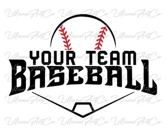Custom Baseball Team SVG Personalized Svg Team Baseball SVG, Baseball Svg,Baseball Template Svg, Baseball Team Cut File Cricut Silhouette,