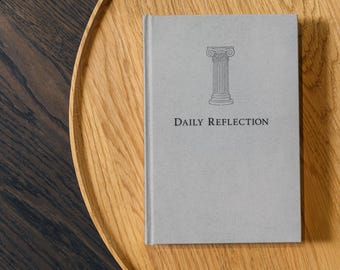 Daily Reflection Stoic Journal, Exercise of Stoicism Philosophy Notebook, Memento Mori Cardinal Virtues for Development & Journaling