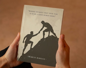 Marcus Aurelius Rom Stoicism Citat Stoisk Journal, Memento Mori Filosofi Anteckningsbok, Amor Fati Kardinaldygder för Utveckling, Journalföring