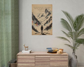Marcus Aurelius stoiska citat rullad poster, Memento Mori & Amor Fati väggkonst, utövande av stoicism presentidé, kardinal dygder dekor