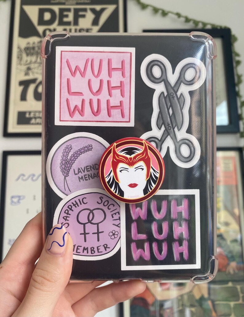 wuhluhwuh vinyl stickers (duo or individual) - wlw/sapphic stickers image 4