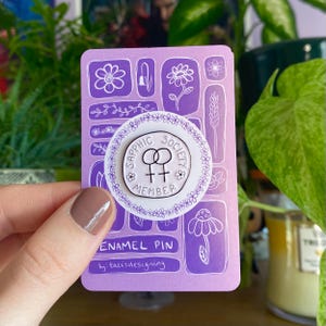 Sapphic Society Member - Enamel pin badge