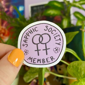 Sapphic Society Member - sticker/decal