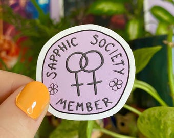 Sapphic Society Member - sticker/decal