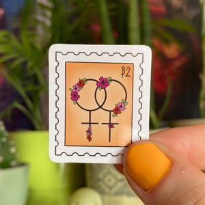 Double Venus Lesbian Stamp Vinyl Sticker