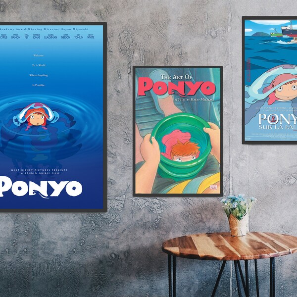 Ponyo: Behind the Microphone - The Voices of Ponyo - Movie Posters - Wall Art - Unique Customized Poster Gifts - Canvas Print