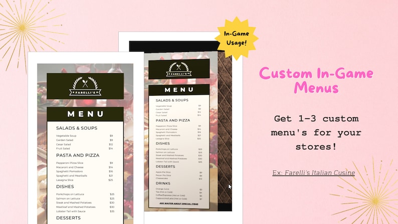 1-3 Custom Welcome to Bloxburg Custom Store Menus Bloxburg Realistic